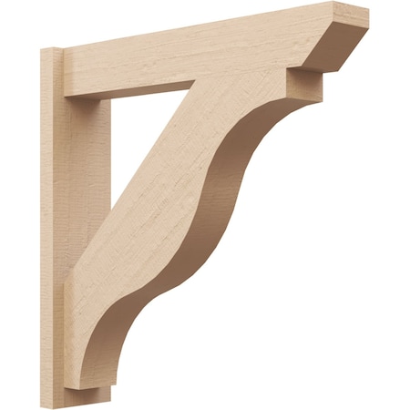 Ekena Millwork 5 1/2-in W x 26-in D x 26-in H Funston Slat Rough Cedar Woodgrain TimberThane Outlooker, Primed Tan OUTUR055X26X26FST24RCPR